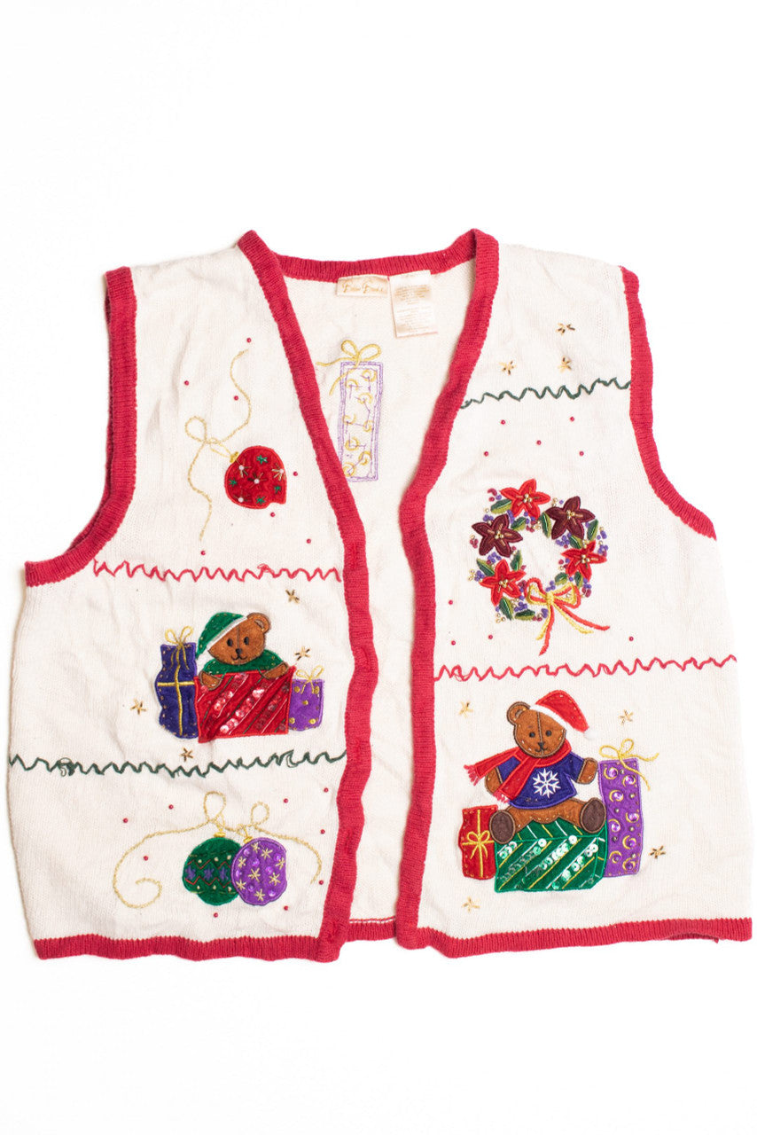 White Ugly Christmas Vest 61174