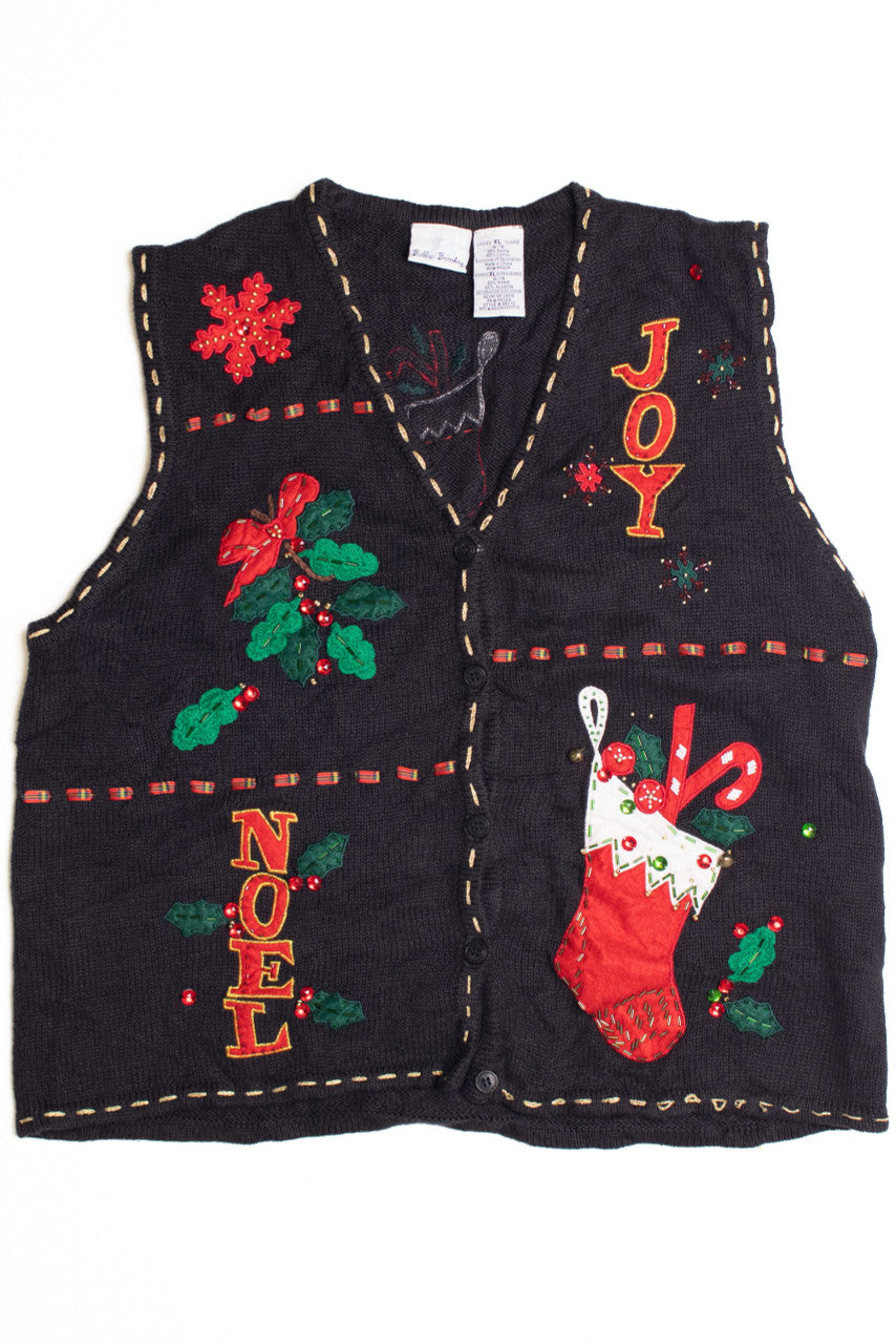 Black Ugly Christmas Vest 61177