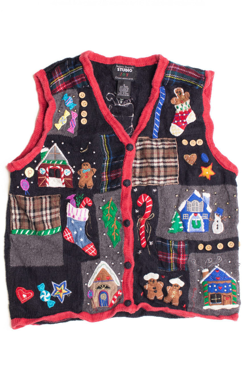 Black Ugly Christmas Vest 61180