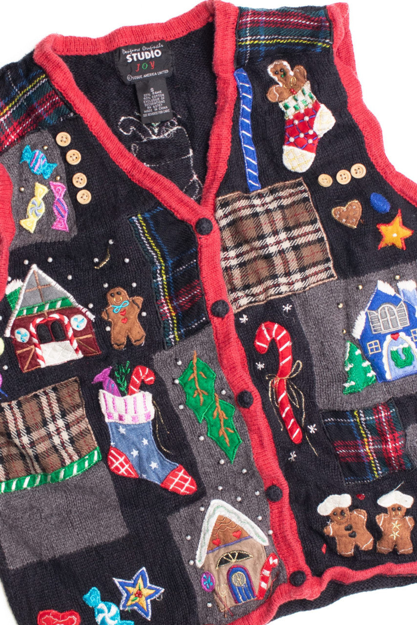 Black Ugly Christmas Vest 61180