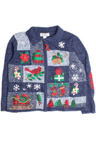 Blue Ugly Christmas Cardigan 61181