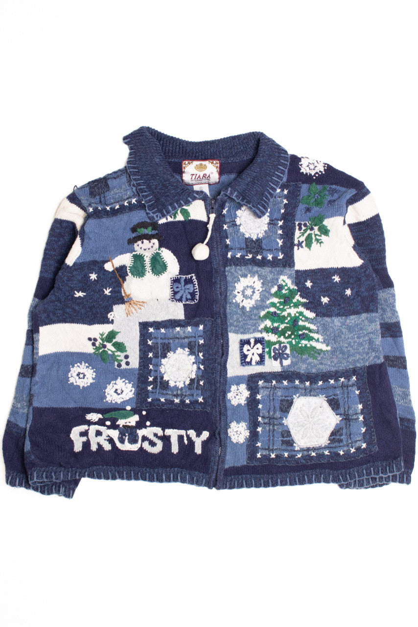 Blue Ugly Christmas Cardigan 61193