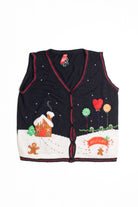 Black Ugly Christmas Vest 61245