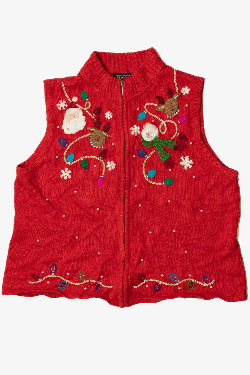 Red Ugly Christmas Sweater Vest 61315