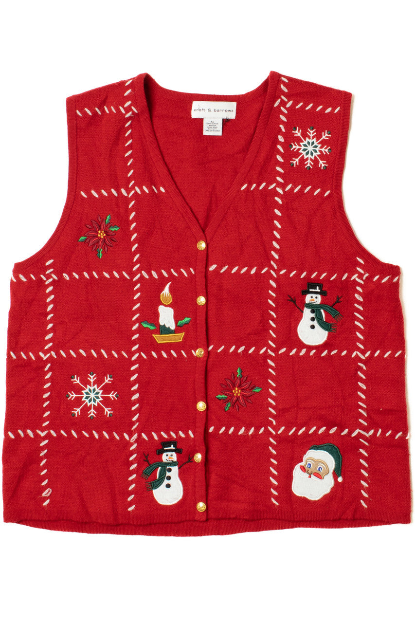 Red Ugly Christmas Sweater Vest 61322