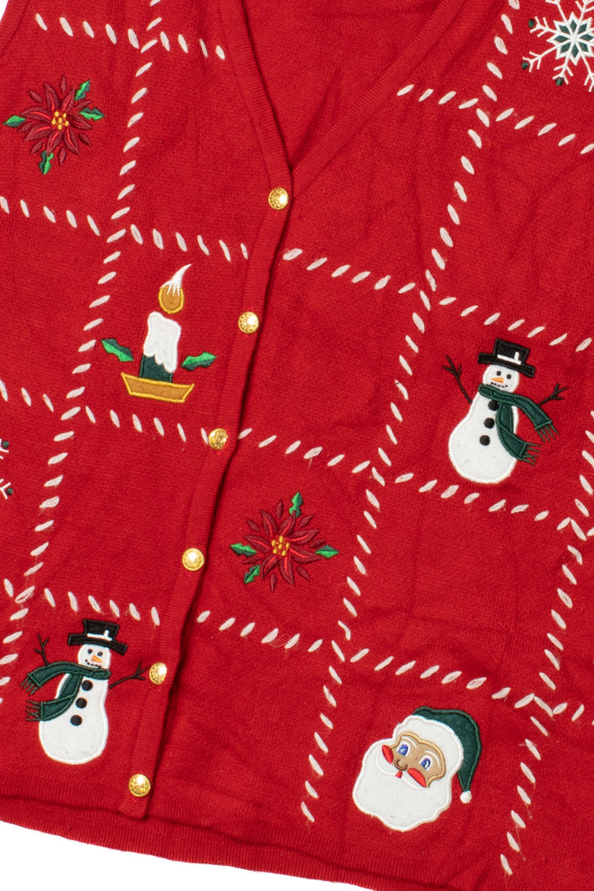 Red Ugly Christmas Sweater Vest 61322