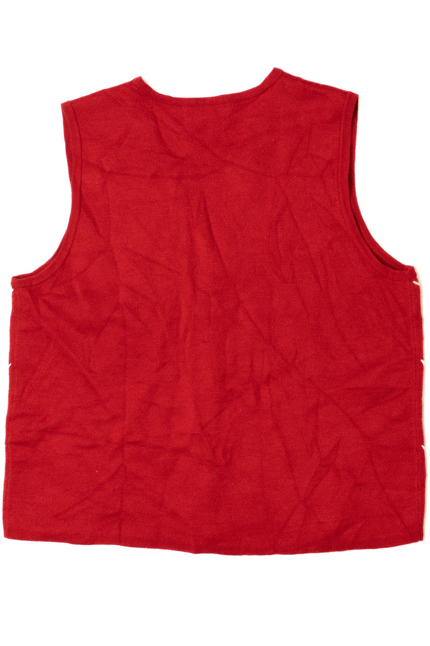 Red Ugly Christmas Sweater Vest 61322