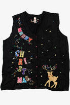 Black Ugly Christmas Sweater Vest 61323