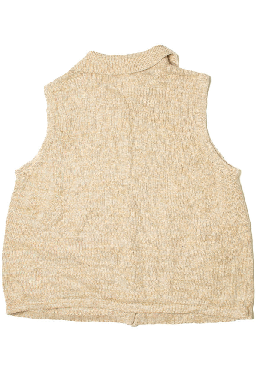Beige Ugly Christmas Sweater Vest 61327