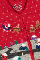 Santa & His Reindeer Ugly Christmas Sweater Vest 61328