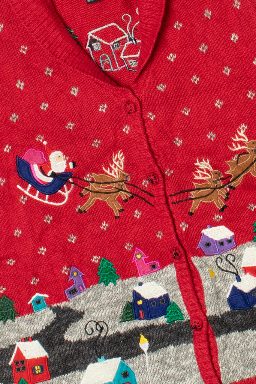 Santa & His Reindeer Ugly Christmas Sweater Vest 61328