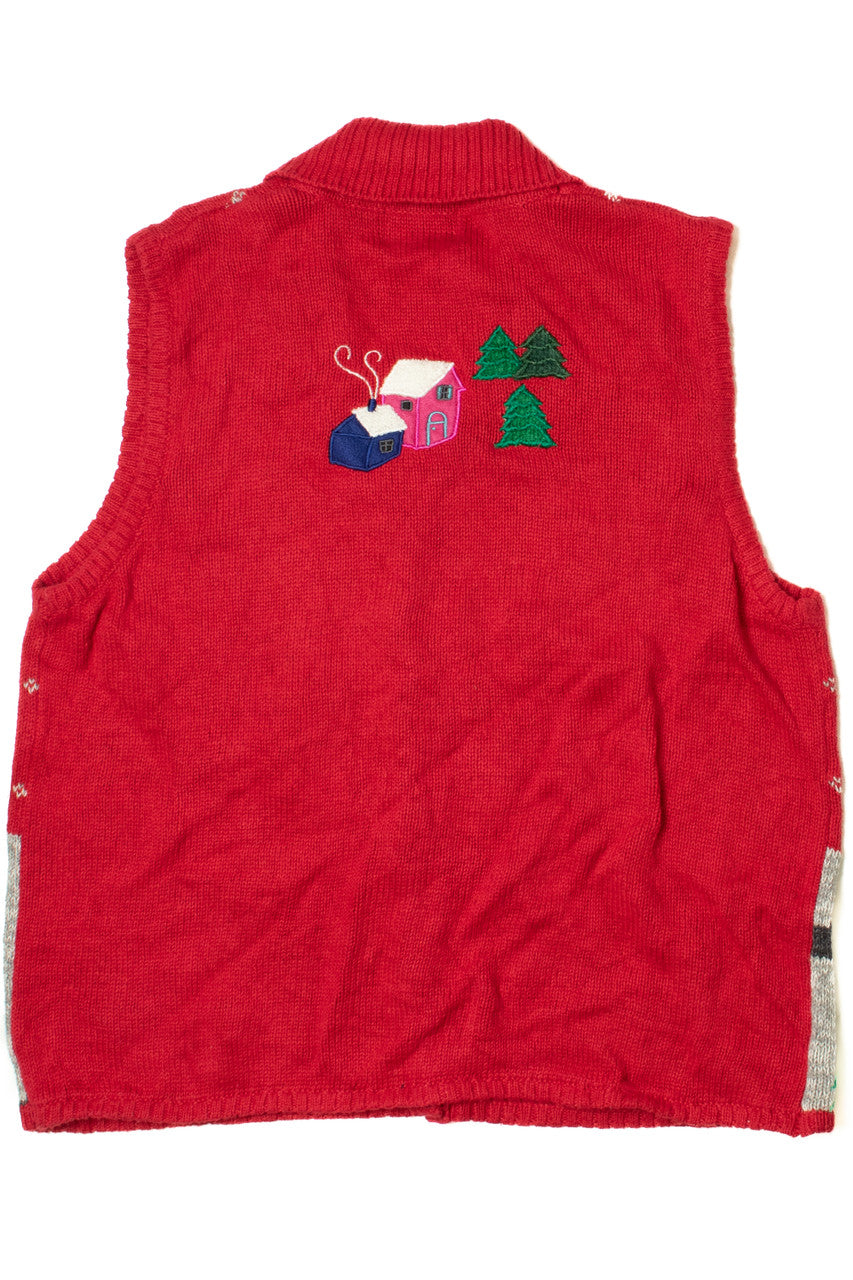 Santa & His Reindeer Ugly Christmas Sweater Vest 61328