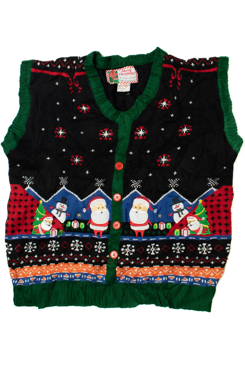 Black Ugly Christmas Sweater Vest 61329