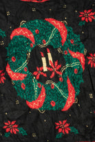 Vintage Poinsettia Wreath Ugly Christmas Sweater 61332