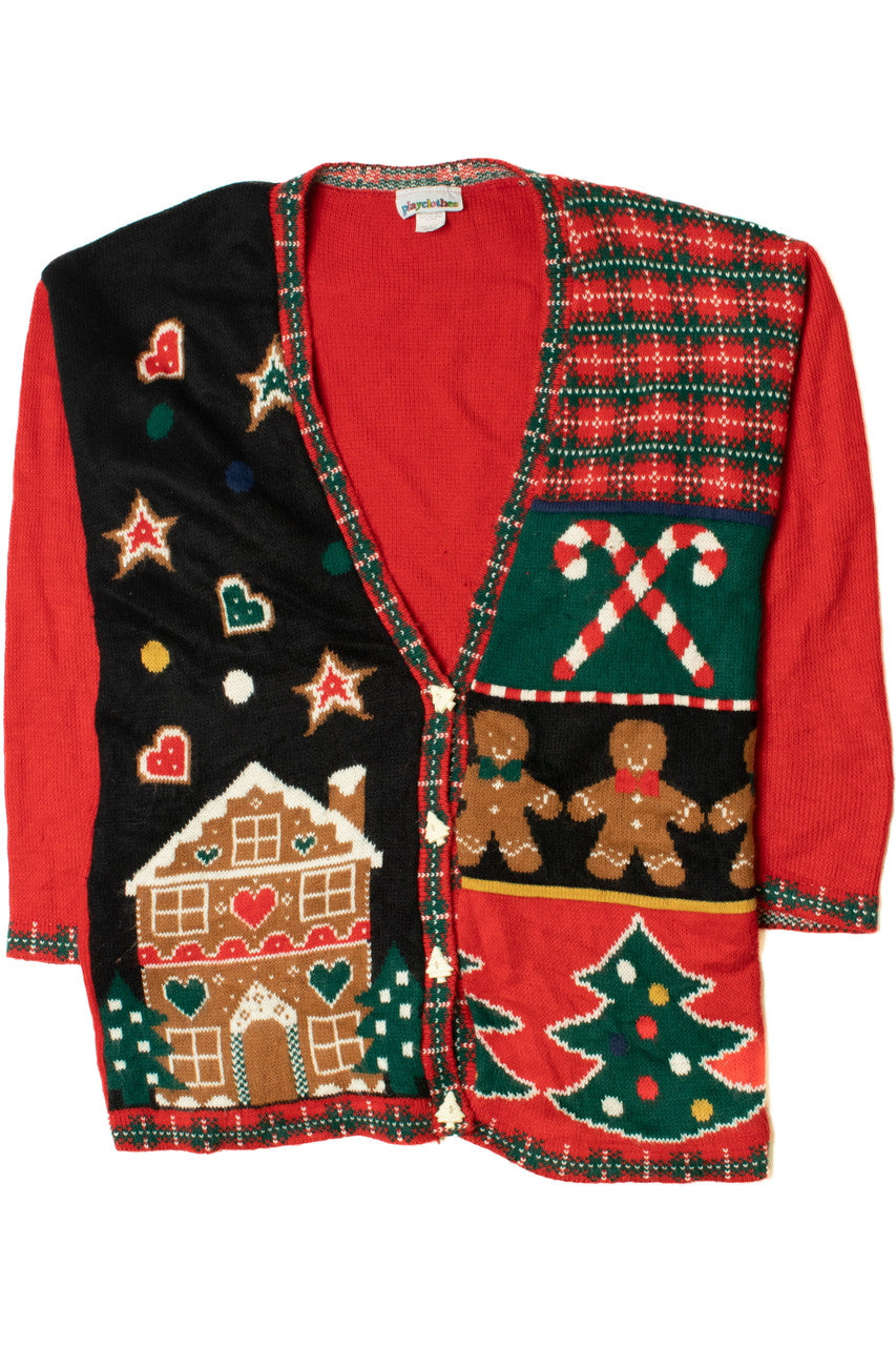 Gingerbread Ugly Christmas Sweater Cardigan 61340