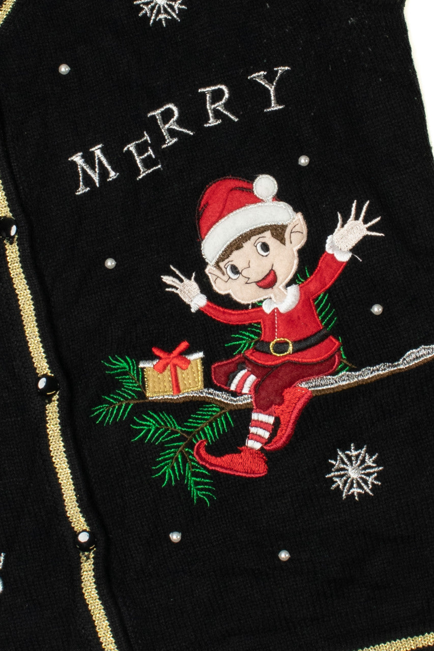 "Merry Christmas" Elf Ugly Christmas Sweater Vest