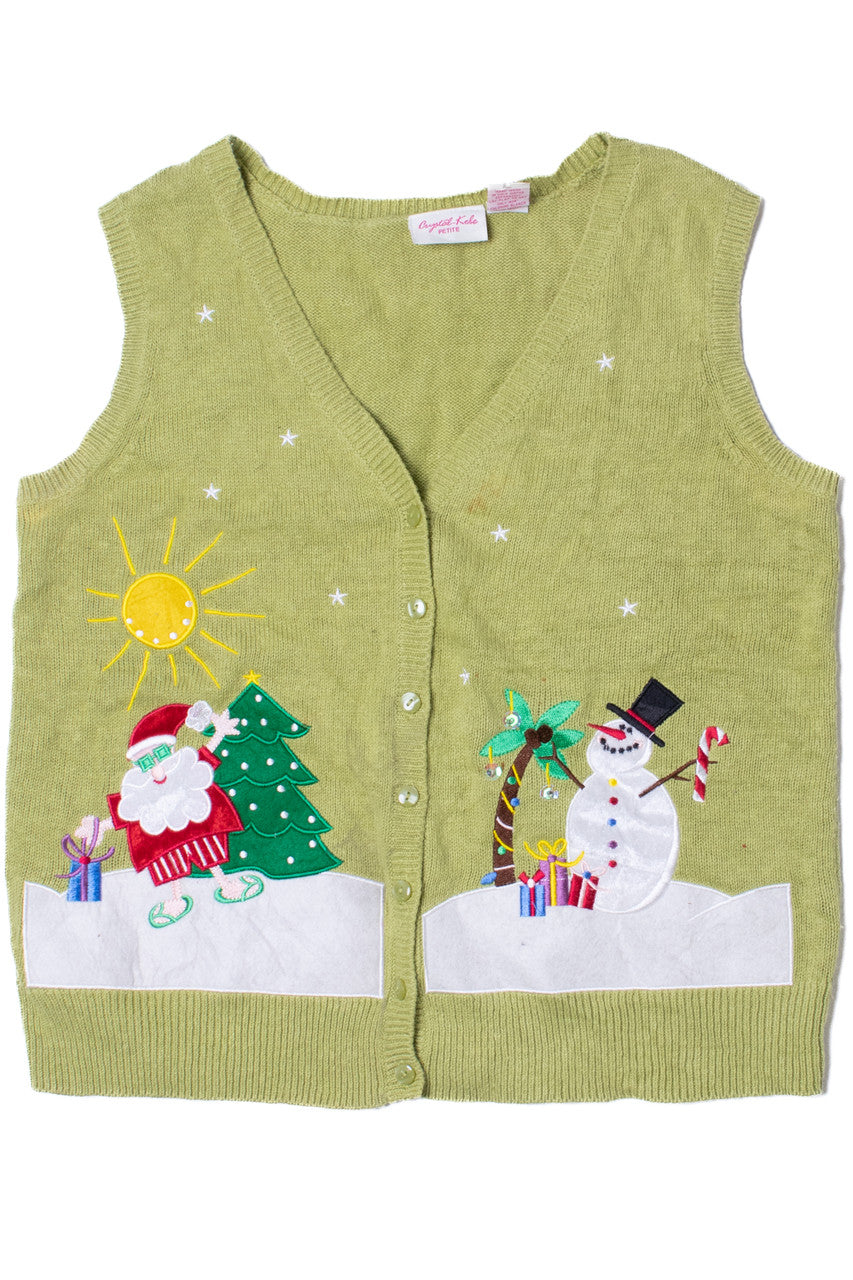 Sunny Santa Ugly Christmas Sweater Vest 61374