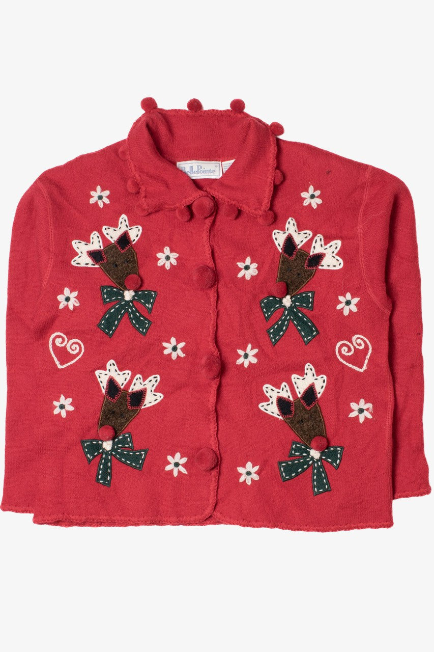 Reindeer Ugly Christmas Cardigan Sweater 61380