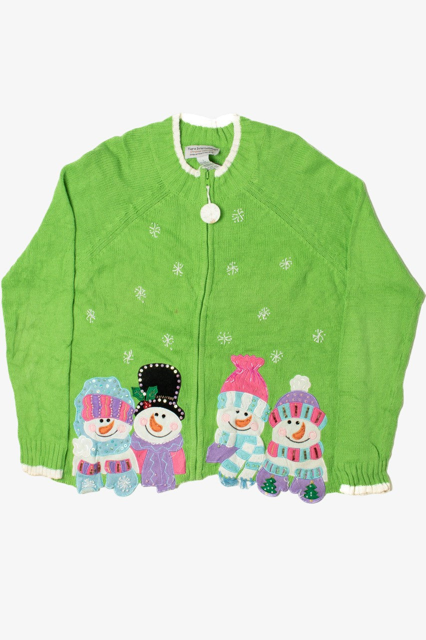 Happy Snowmen Ugly Christmas Cardigan 61381