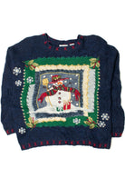 Patchwork Snowman Ugly Christmas Pullover 61387