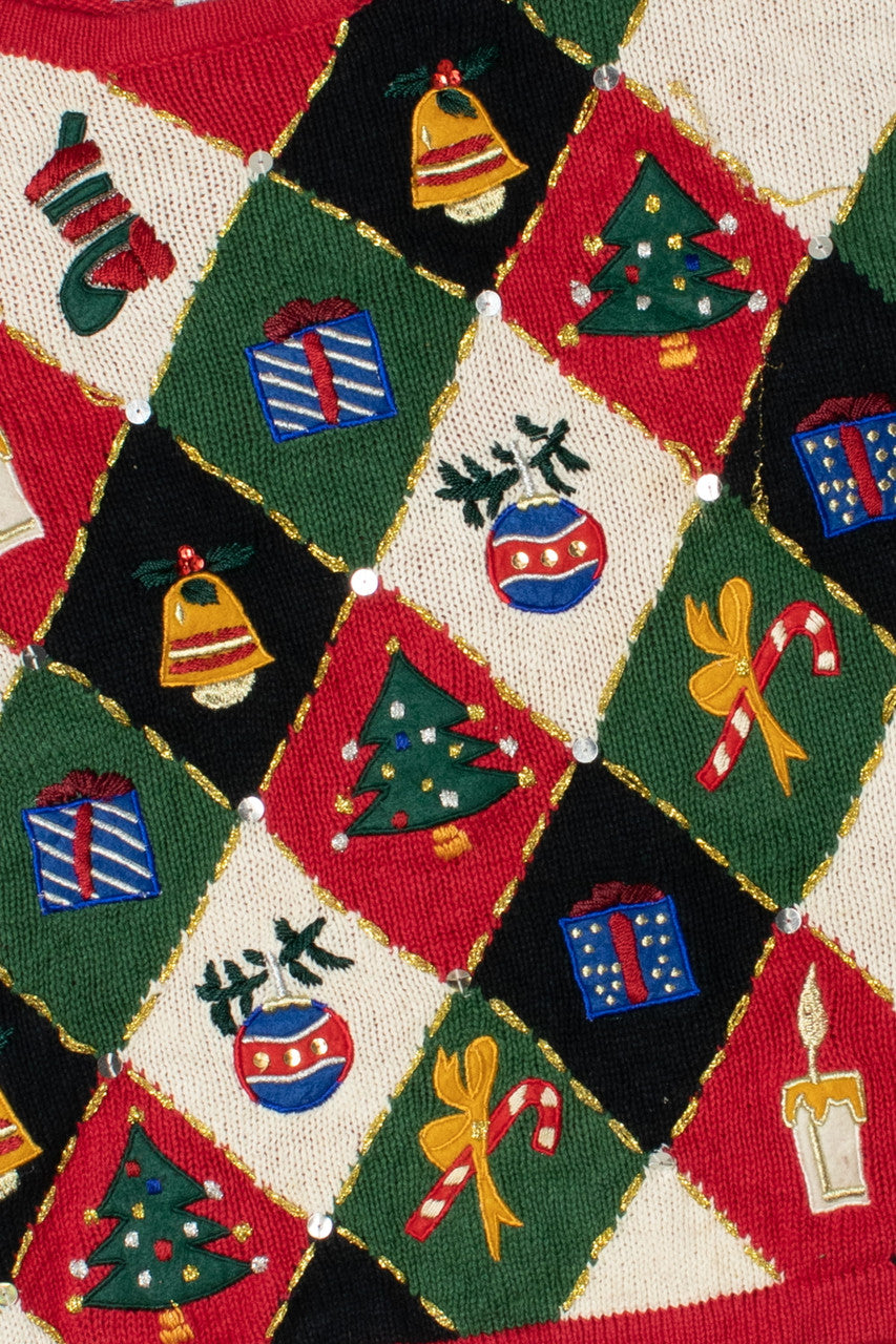 Patchwork Ugly Christmas Pullover 61395
