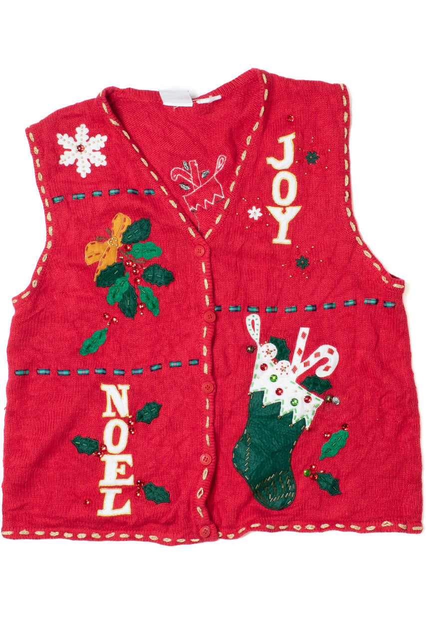 "Joy" "Noel" Ugly Christmas Vest 61400