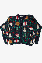 Crochet Patchwork Ugly Christmas Cardigan 61416