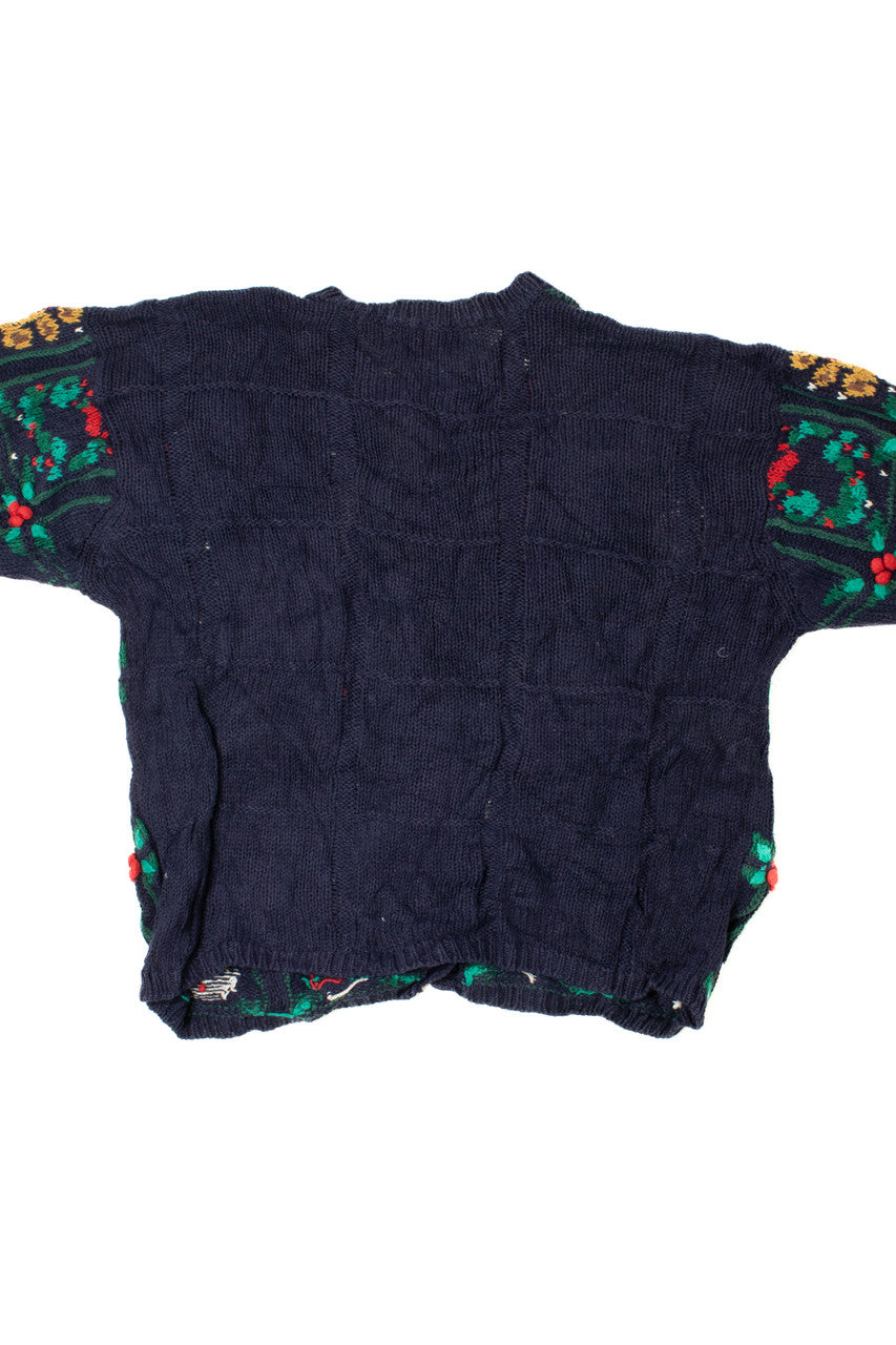 Crochet Patchwork Ugly Christmas Cardigan 61416