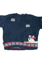 Happy Snowmen Ugly Christmas Zip-Up Cardigan 61424
