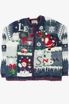 "Let It Snow" Ugly Christmas Zip-Up Cardigan 61432