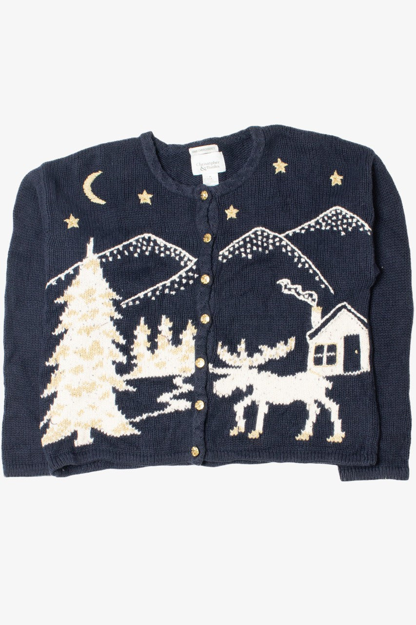 Wintery Scenic Ugly Christmas Cardigan 61434