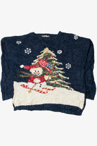Americana Skiing Snowman Ugly Christmas Sweater 61435