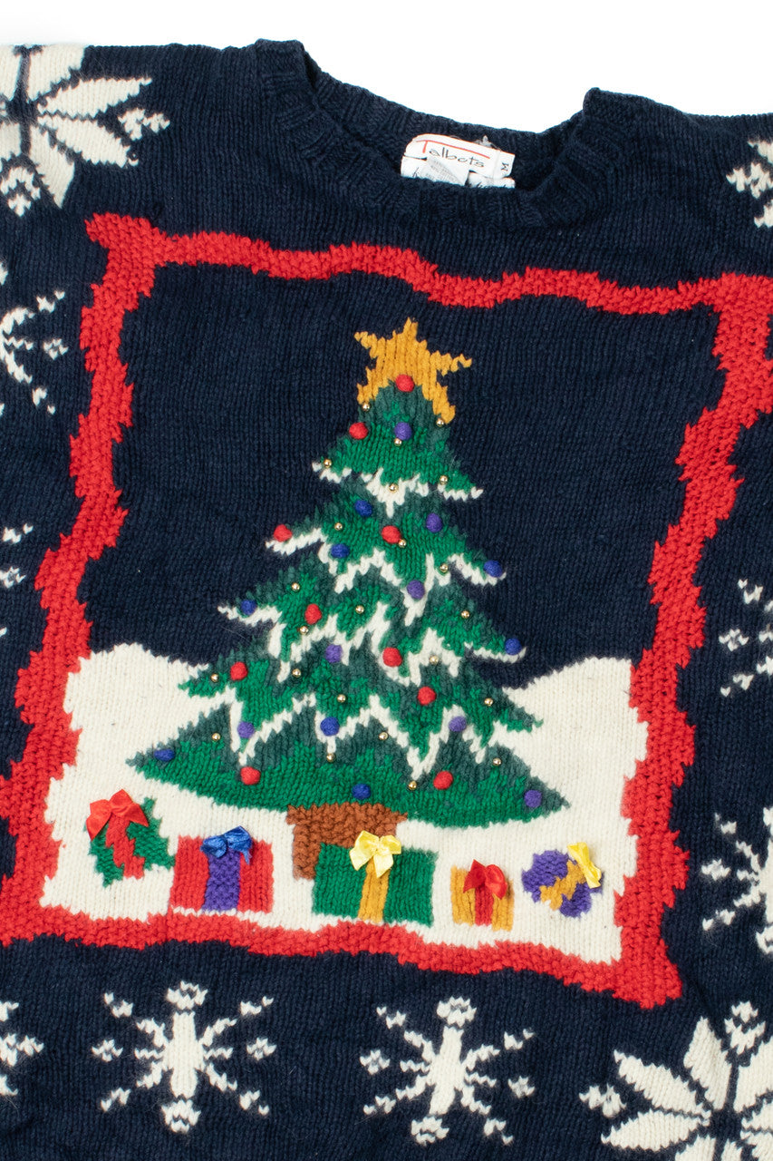 Hand Knit Ugly Christmas Tree Sweater 61440