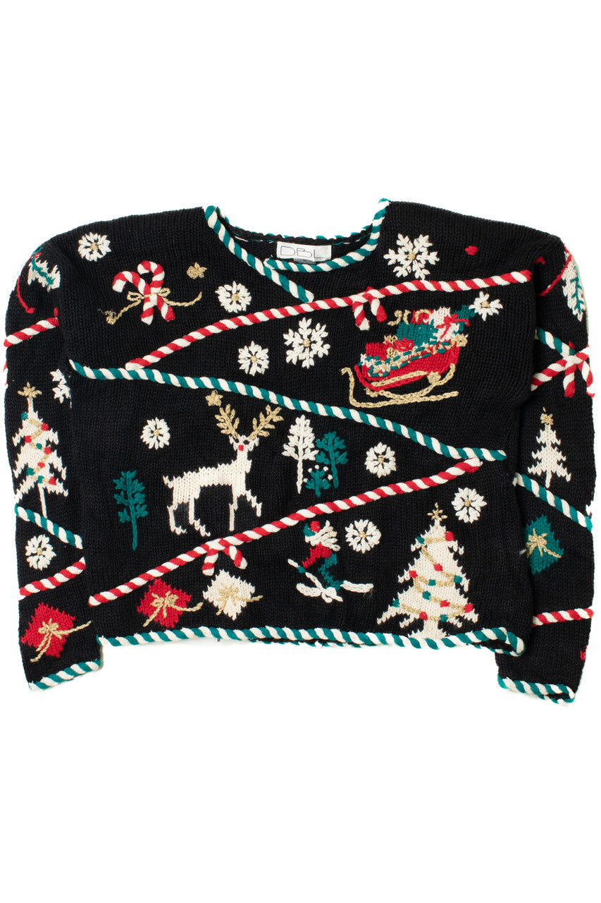Candy Cane Rope Ugly Christmas Pullover 61441