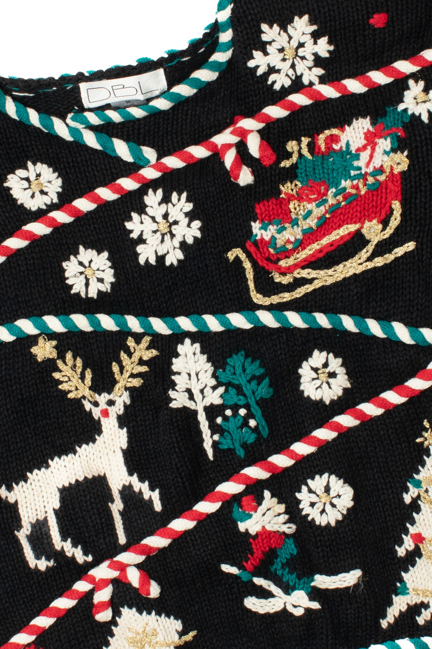Candy Cane Rope Ugly Christmas Pullover 61441