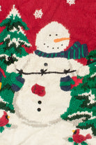 Snowman In The Snowy Trees Ugly Christmas Sweater 61449