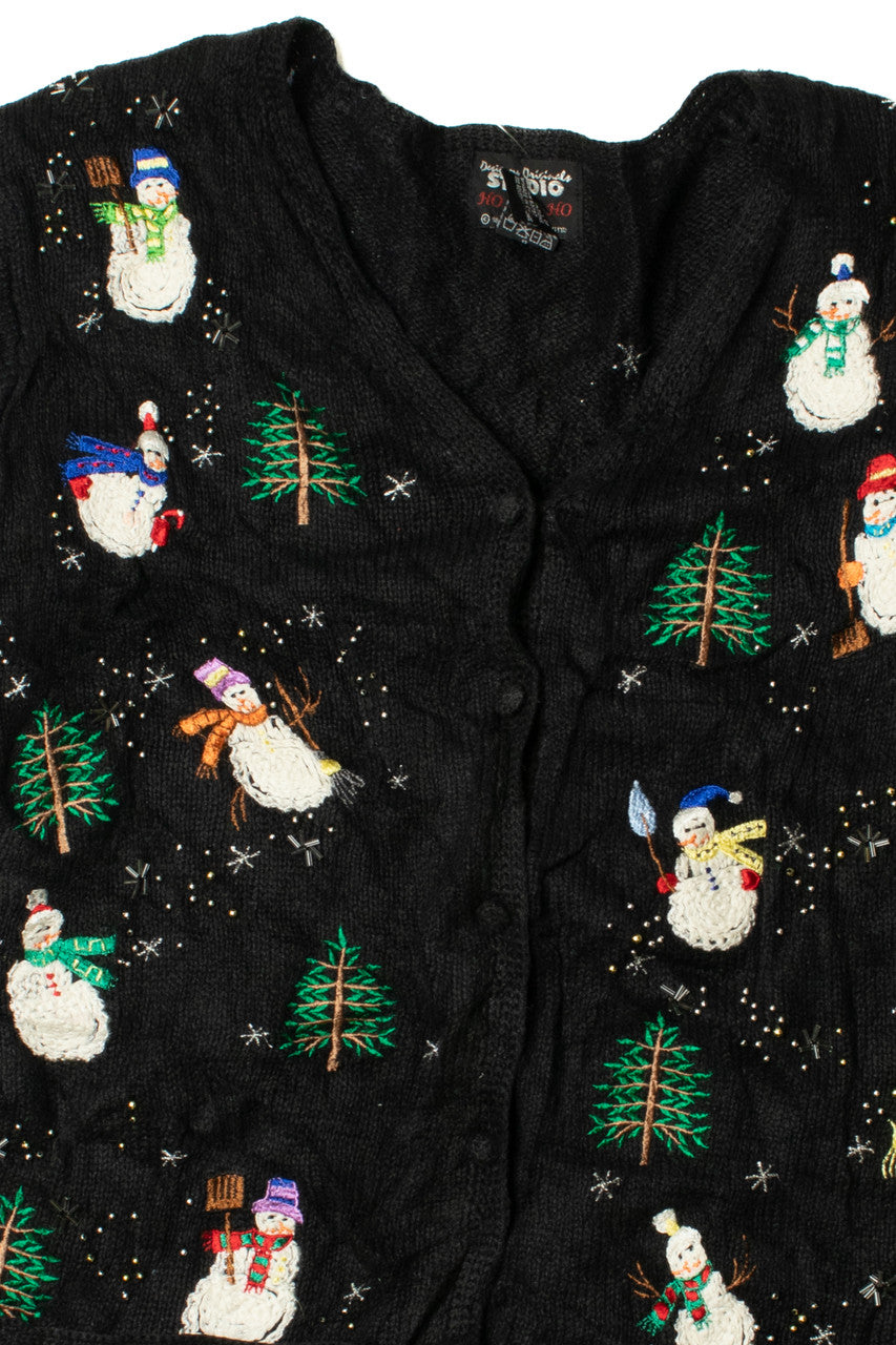 Snowmen Ugly Christmas Cardigan 61457