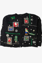 Patchwork Santa Ugly Christmas Cardigan 61463