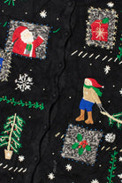 Patchwork Santa Ugly Christmas Cardigan 61463