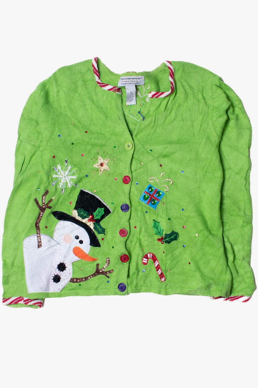 Surprise Snowman Ugly Christmas Cardigan 61466