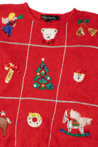 Holiday Flair Grid Ugly Christmas Pullover 61471