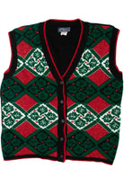 Shimmery Patterned Ugly Christmas Vest 61475