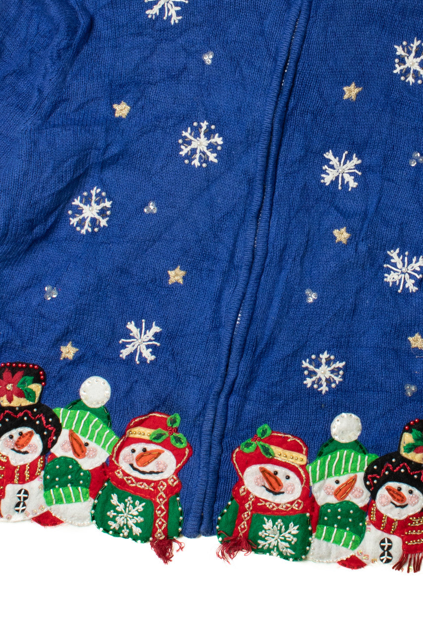 Happy Snowmen Ugly Christmas Cardigan 61483