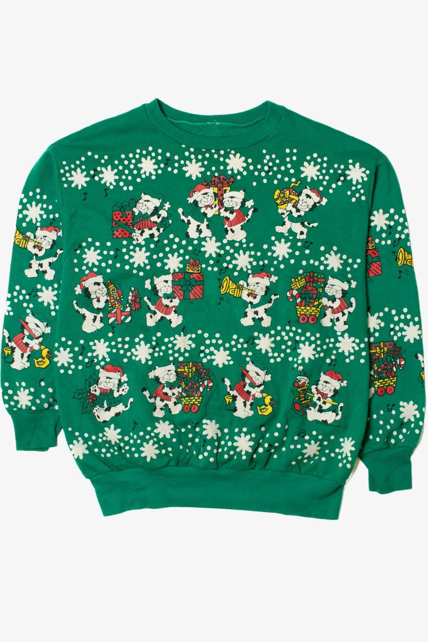 Festive Cats Ugly Christmas Sweatshirt 61505