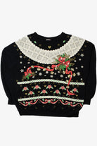 Vintage Faux Lace Print Ugly Christmas Sweatshirt 61518
