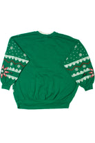 Vintage Santa & His Sleigh Landscape Ugly Christmas Sweatshirt 61519