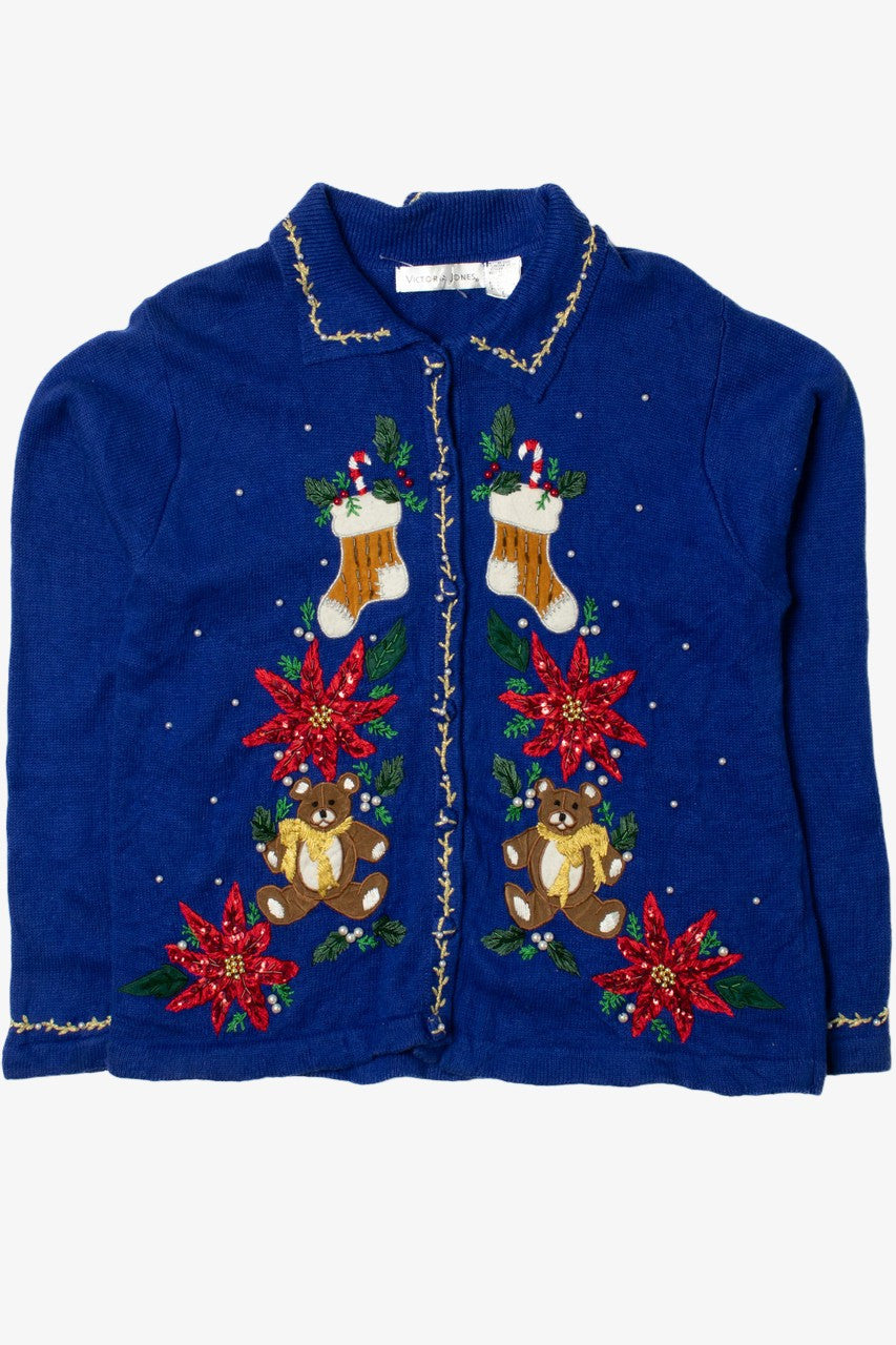Bears & Stockings Ugly Christmas Cardigan 61526