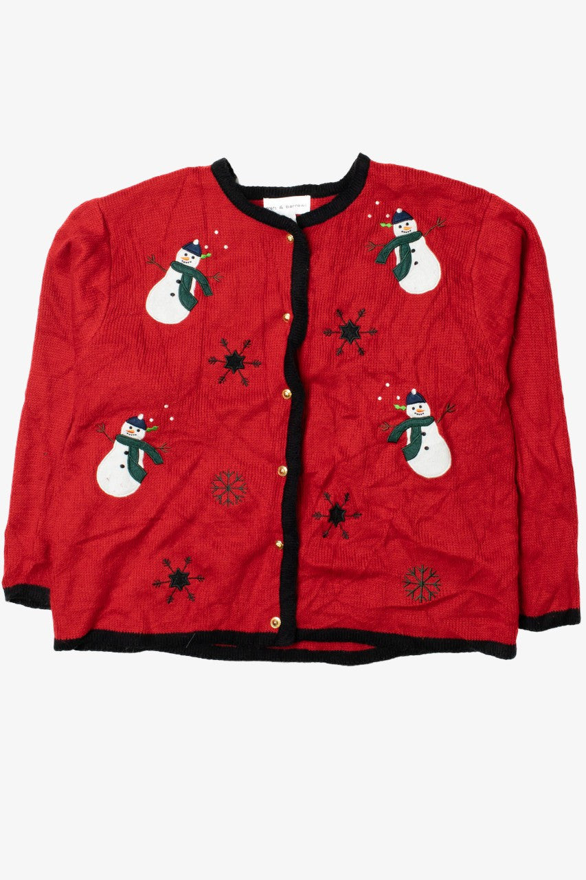 Snowy Snowmen Ugly Christmas Cardigan 61527