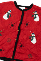 Snowy Snowmen Ugly Christmas Cardigan 61527