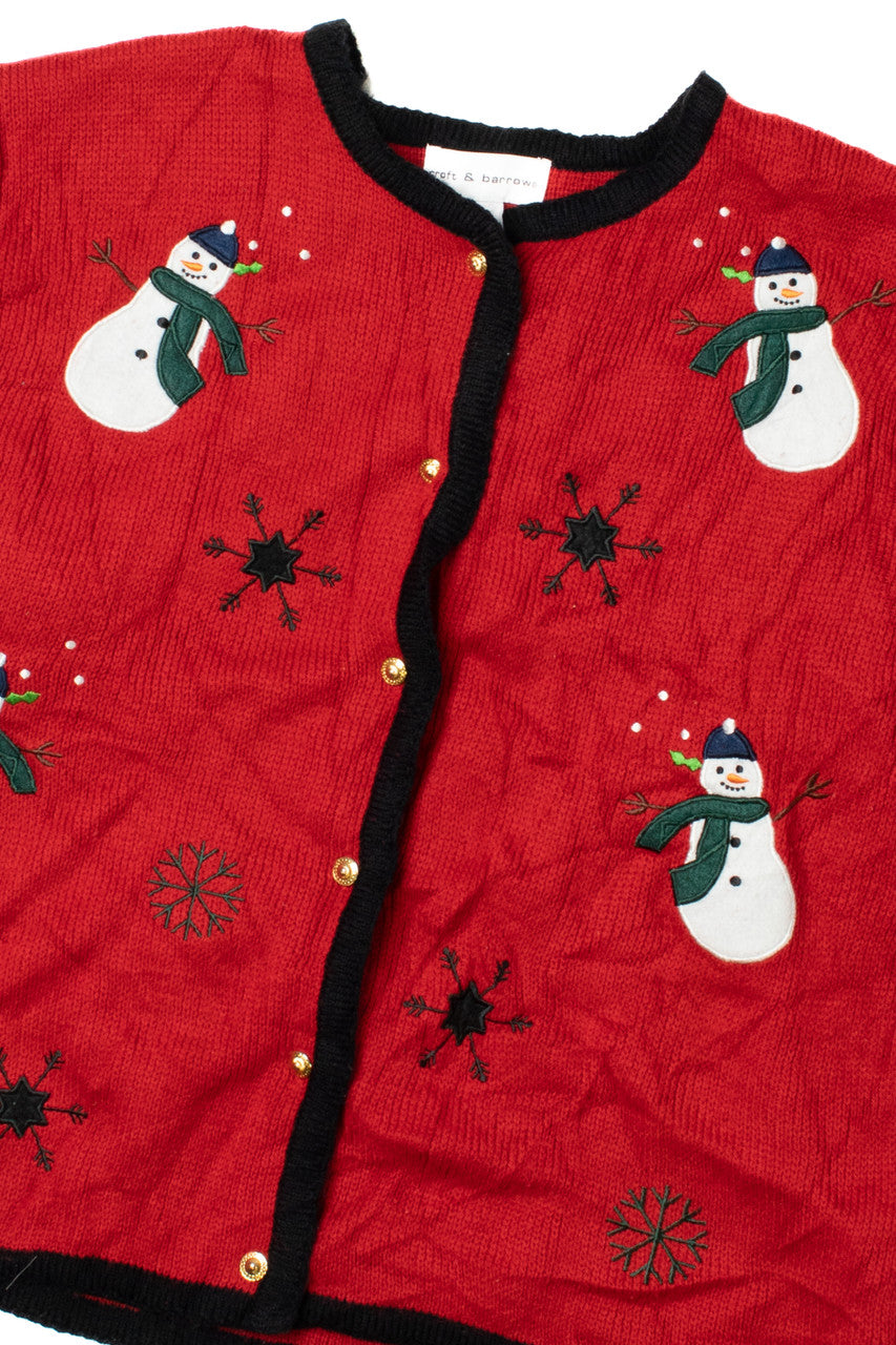Snowy Snowmen Ugly Christmas Cardigan 61527